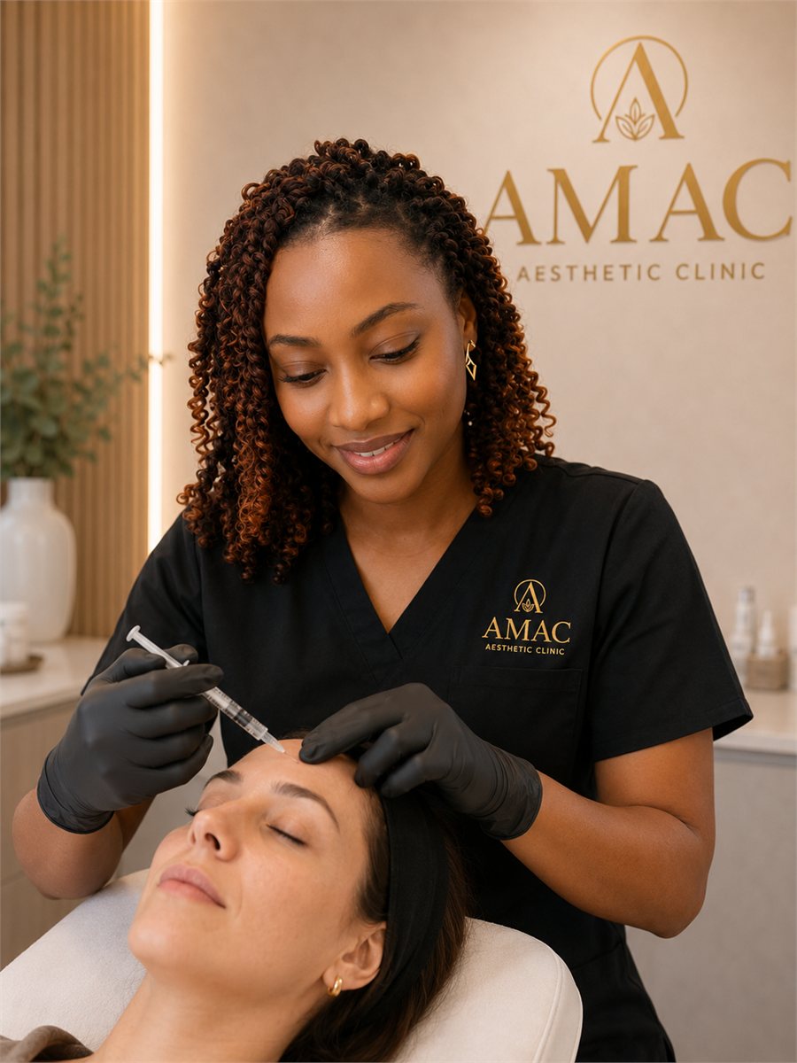 Eevine Alile performing a treatment at AMAC